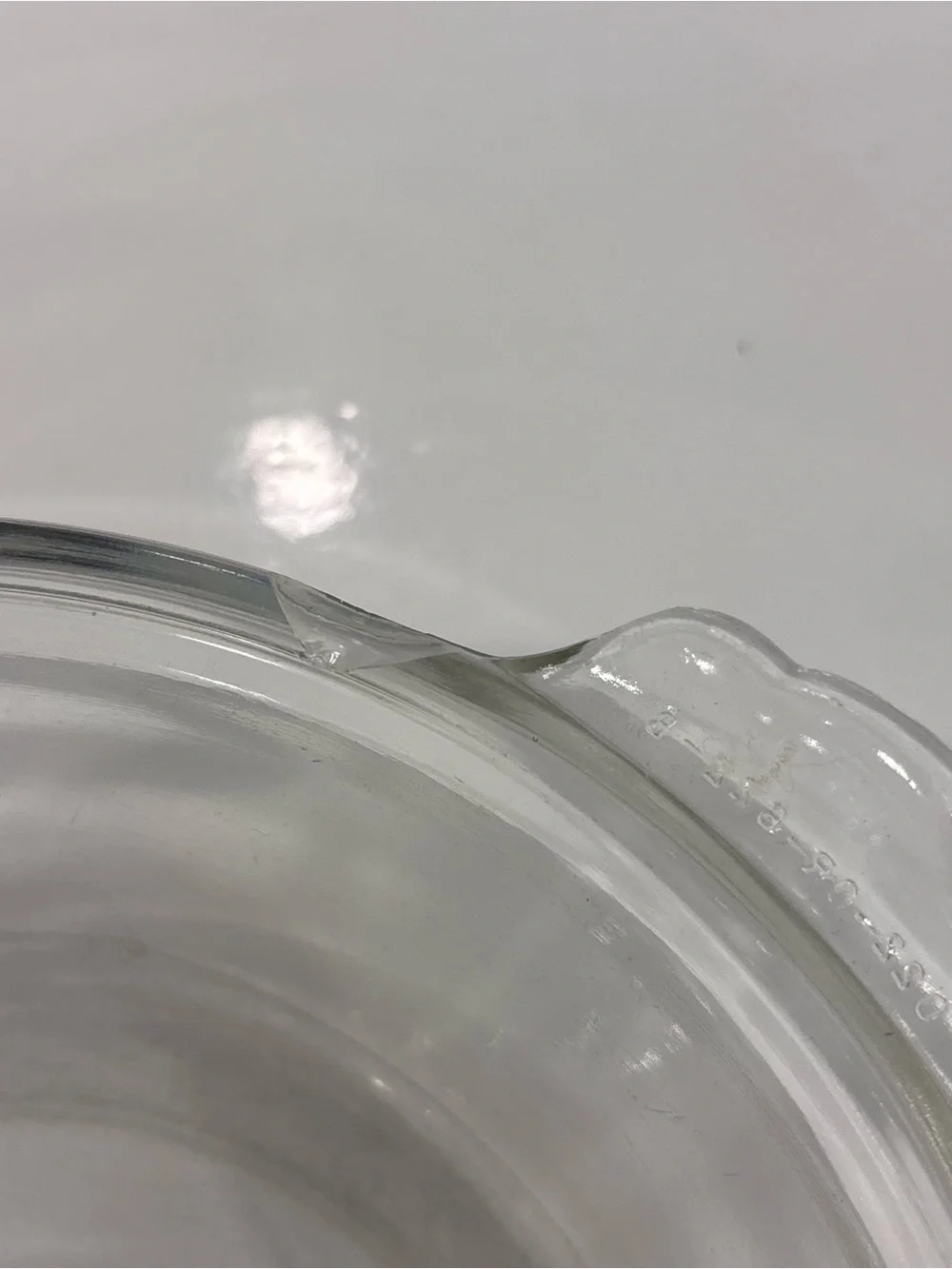 Clear Glass Lidded Pyrex vintage casserole - Floral Etch